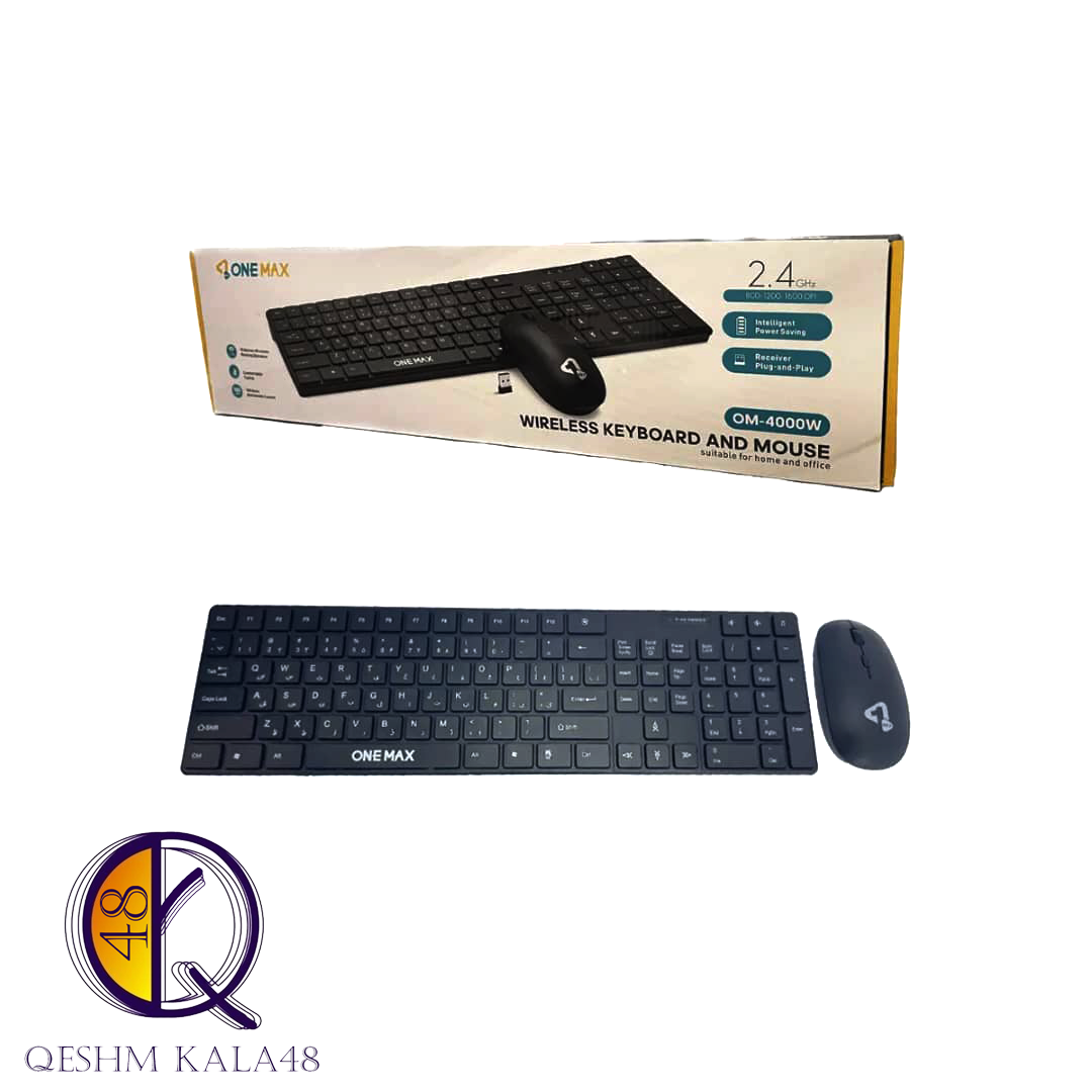 کیبورد و موس بیسیم وان مکس ONEMAX-4000W ست کیبورد و ماوس بیسیم وان مکس مدل OM-4000W